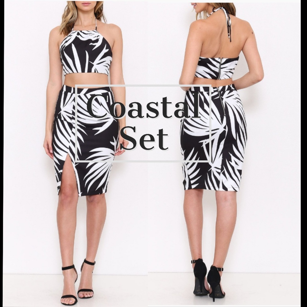 Crop Top Skirt Set